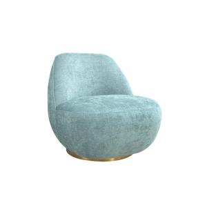 Buy cheap Foam Padded Modern Upholstered Swivel Chair Colour Turquoise Swivel Chair Metal Base from wholesalers