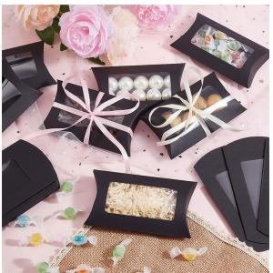 Creative Pillow Shaped Kraft Paper Boxes with Window Candy Packaging