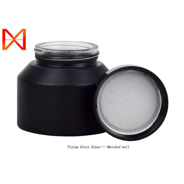 Quality Customized Small Glass Cosmetic Jars Cylinder Round Shape Light Weight for sale