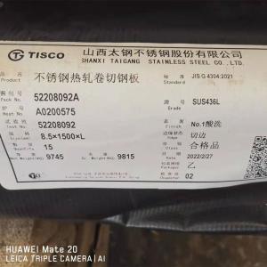 China 10mm SUS436L Hot Rolled Stainless Steel Plate ASTM A240 on sale