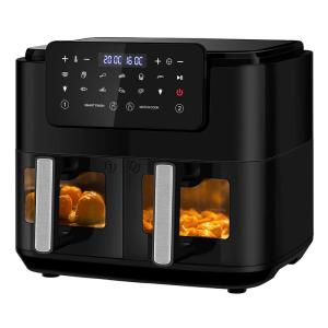 Buy cheap 9L Dual Basket Air Fryer With Glass Window 2600W Smart Digital Dual Zone Air Fryer from wholesalers