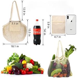 Buy cheap Organic Drawstring Cotton Mesh Produce Bags Washable Eco Friendly from wholesalers
