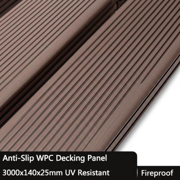 Buy cheap Anti-Slip WPC Decking Panel 3000x140x25mm UV Resistant Fireproof from wholesalers