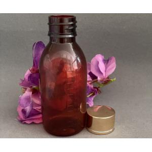 China 100ml Polyester Embossing Liquid Medicine Bottle With Scale on sale