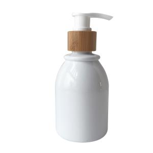 Buy cheap 200ml 8oz Plastic Cosmetic Bottles Glass Jars 20/410 20mm Bamboo Closure from wholesalers
