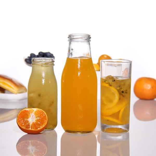 Buy cheap 500ml Clear Juice Bottle Airtight Glass Juice Containers Decal Printing from wholesalers
