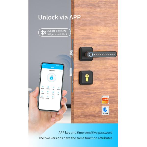 360° Fingerprint Entry Door Lock Aluminum Alloy For Home Apartments