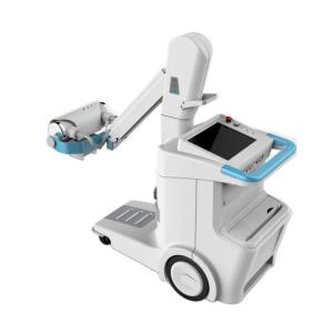 Mobile and digital x ray machine with big castors