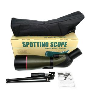 Updated 20-60x80 BAK4 Angled Telescope With Tripod And Carrying Bag And