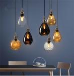 Mercury glass pendant light fixtures for Kitchen Dining room Bar Shop Lighting