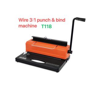 Desktop A4 Paper 14.3mm Wire Punching And Binding Machine For Office