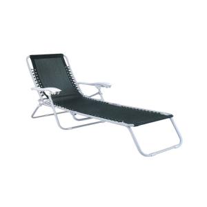Powder Coated Foldable Sun Lounger , Textilene Recliner Garden Chairs