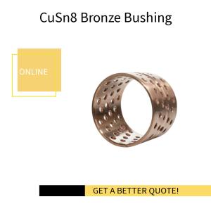Flanged Bronze Bushings Plain CuSn8 Mesh