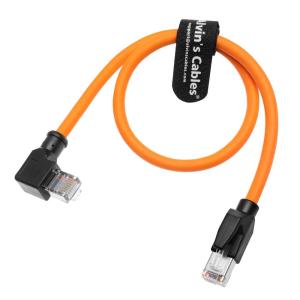 Buy cheap Alvin's Cables CAT6A Shielded Right Angle RJ45 Cable 1m Orange for PLC Robotics from wholesalers