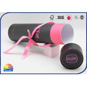 Buy cheap Wine Bottle Paper Packaging Tube Matte Lamination With Ribbon Handles from wholesalers