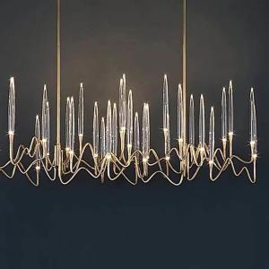 China Post Modern Simple Creative Crystal Lamp Art Arrow Line Chandelier on sale
