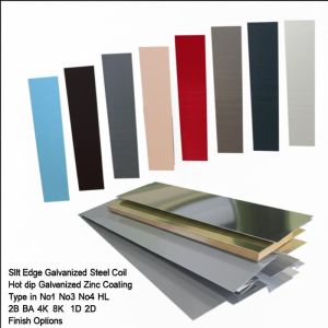 China Slit Edge Hot Dipped Galvanized Coil with 600-1500 Mm Width and No1 No3 No4 HL 2B BA 4K 8K 1D 2D Finish Options on sale