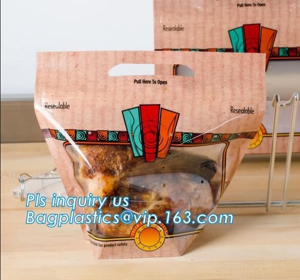 Quality High Quality Rotisserie Chicken Plastic packaging bag Grilled Chicken Bag microwave grilled hot chicken bag Stand Up Roa for sale