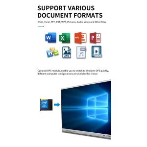 Buy cheap Factory Wholesale Touch Screen Interactive Flat Panel Display With Infrared Touch And Remote Upgrade Over Internet Network Interactive Whiteboard Touch Screen TV Monitor from wholesalers