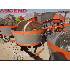 Wet Stone Grinder Gold Mining Pans Wet Pan Mill Mineral Processing Gold Copper