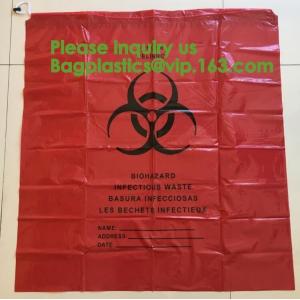 Biodegradable Dtrawstring Biohazard Bags Medical drawtape, Biological Hazard Bag