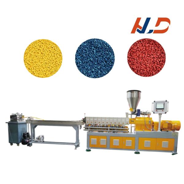200kg/H Computerized Masterbatch Machine Powder Coating Plastic Twin Screw