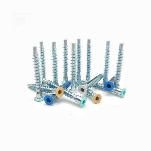 Quality Straight Repair Furniture Screws Countersunk Head Hexagonal Roller Thread for sale