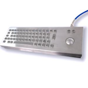 Best price Desktop Industrial Stainless Steel Keyboard With Trackball IP65