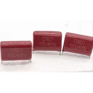 Buy cheap Antirust Red Metallized Polypropylene Film Capacitor CBB21 155J400V from wholesalers