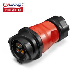 Buy cheap Cnlinko YM 24 3 Pin Plastic Circular Single Hole Waterproof Aviation Plug Connector Plastic Single Hole Male and Female Socket from wholesalers