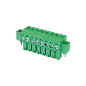 3.50mm Pluggable Terminal Block Female Vertical Line Matte Tin PA66 Green With