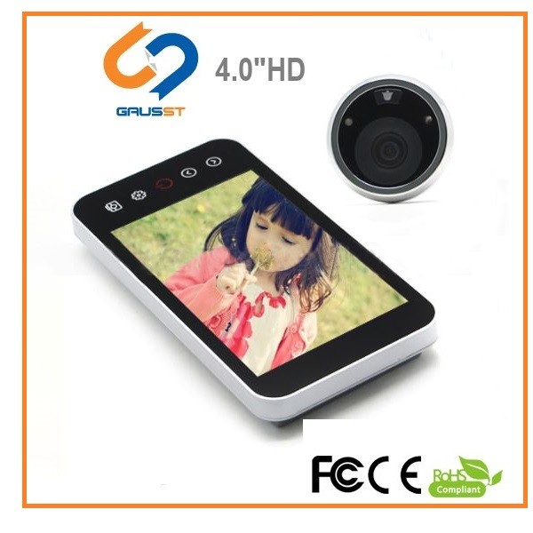 Quality Clear Image Smart Door Peephole With Night Mode / Smart Wireless Peephole Door Camera for sale