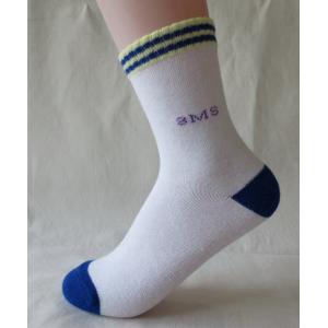 Buy cheap Plain color combed cotton ODM customized logo sports socks for school students from wholesalers