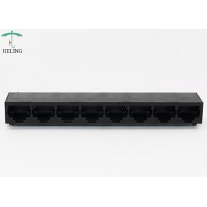 China 1 x 8 Ports Harmonica Ganged Modular Jack Connector RJ45 For Ethernet Switches on sale
