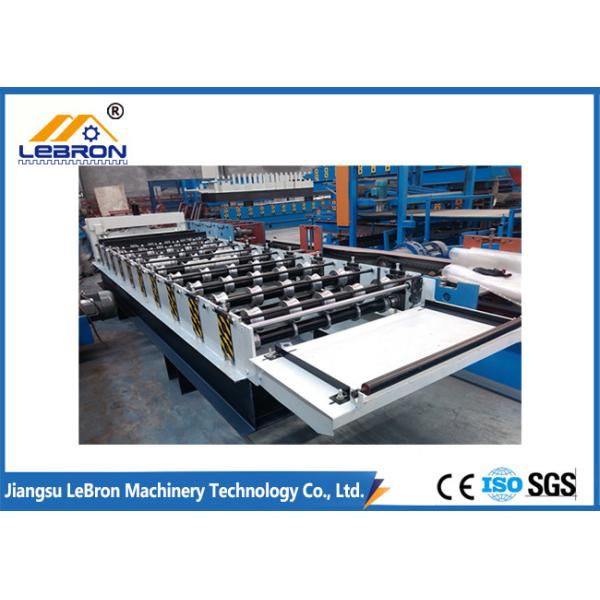 Quality Blue color 2018 new type Color Steel Tile Roll Forming Machine PLC Control Full Automatic  made in china for sale