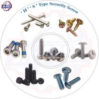 China Zinc Plated M2 M3 M4 Triangle One Way Security Torx Tamper Proof Screw with Pin for sale