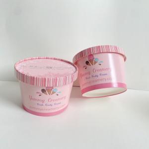 Clear and FDA Approved Ice Cream Paper Cup With Lid