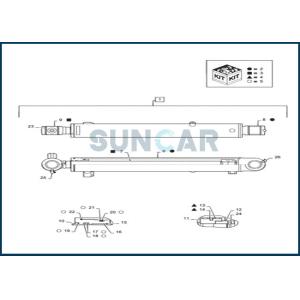 Buy cheap PS01V00003R300 Bucket Cylinder Piston Seal Kit fits CNH CX55B from wholesalers