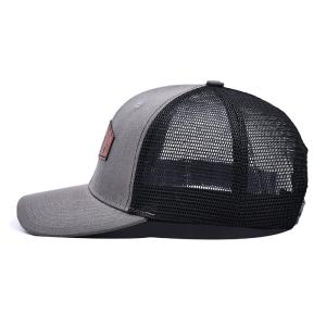 Buy cheap Customizable Cotton-Front Trucker Cap with Sweatband Custom Lether Patch from wholesalers
