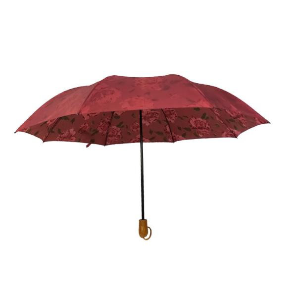 Buy cheap BSCI Printed 2 Fold Auto Open Close Windproof Travel Umbrella from wholesalers