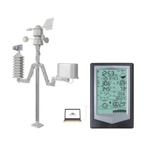 OEM Advanced Professional Home Weather Station With Alarm Clock And Wind Speed
