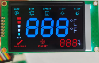 Buy cheap Customized VA LCD Display with Blue Digits 7 Segment Screen from wholesalers