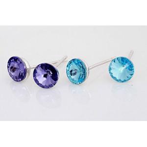 Buy cheap S925 sterling silver stud earrings Austrian crystal rhinestones upscale from wholesalers