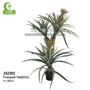 Buy cheap Aesthetic Lifelike Handmade H140cm Fake Pineapple Tree With Pot from wholesalers