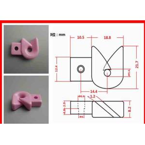 Buy cheap Abrasive High Wearing Technical Alumina Textile Ceramic Guide Red / White from wholesalers