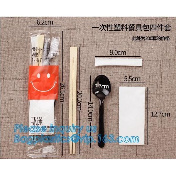 Buy cheap High quality New designed Cheap Disposable Plastic cutlery Sets(plastic knife spoon fork packs) chopsticks,cutlery set, from wholesalers