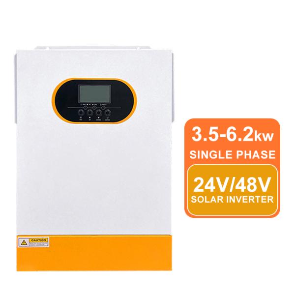 Buy cheap 24V 48V Off Grid Solar Inverter Single Phase Pure Sine Wave MPPT Charge Controller 3.5kw 5.5kw 6.2kw Model Can Work Without Battery Support from wholesalers