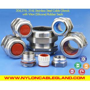 Buy cheap IP68 Waterproof Stainless Steel NPT Electrical Cable Glands with Silicone (Viton, FKM) Sealing Rings from wholesalers