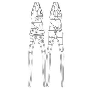 Buy cheap 9inch Eccentric Labor-Saving Combination Plier with Ratchet Wheel HRC 62 Industrial hand tool hand tools Eccentric Labor-saving from wholesalers