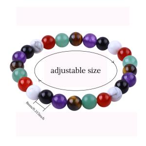 Buy cheap Handmade Elastic Crystal Gemstone Bead Anxiety Healing Bracelet from wholesalers